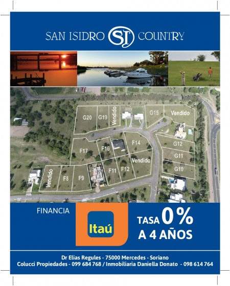 Terreno en Venta en SAN ISIDRO, Mercedes, Soriano