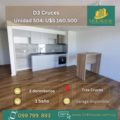 Apartamento en Venta en Tres Cruces, Montevideo
