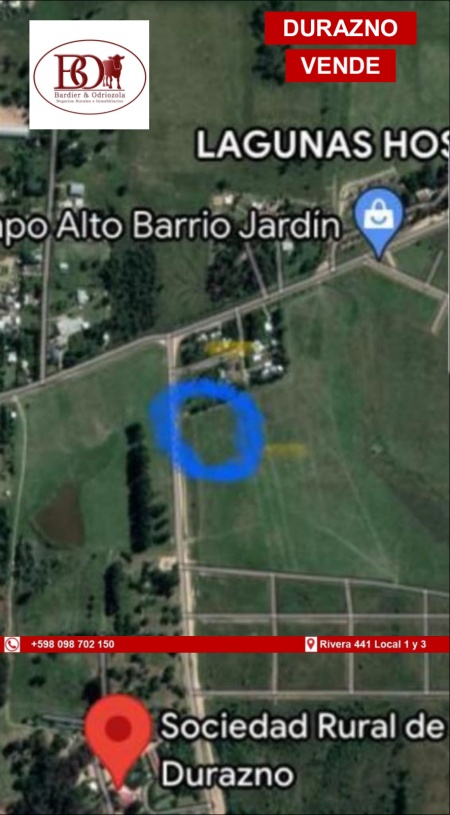 Terreno en Venta en Santa Bernardina, Durazno