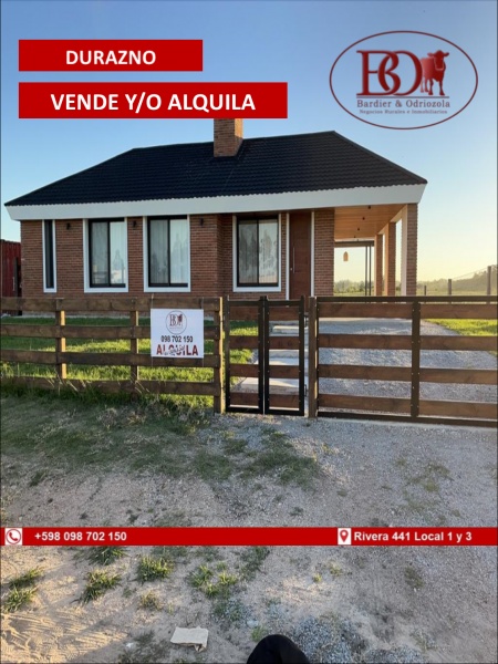 Casa en Venta,  Alquiler en Santa Bernardina, Durazno , Durazno