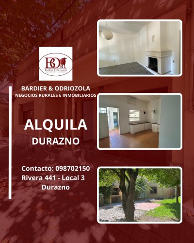 Casas en Alquiler en Durazno , Durazno