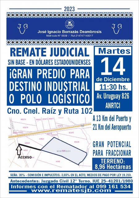 Inversión en Remate en Peñarol, Montevideo
