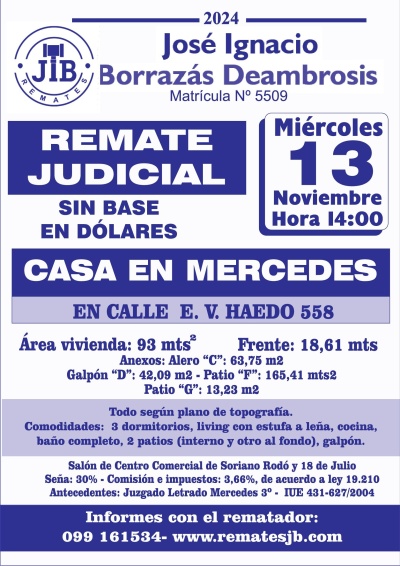 Casas en Remate en Mercedes, Soriano
