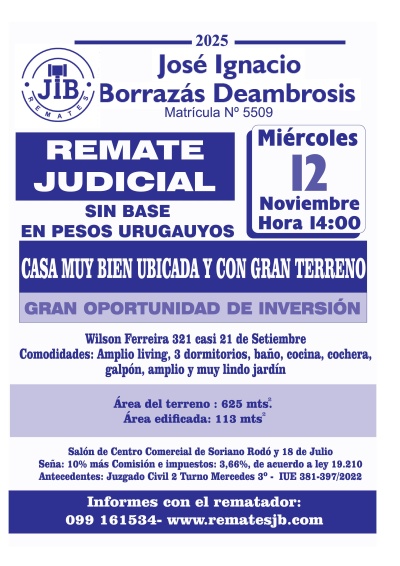 Casas en Remate en Mercedes, Soriano