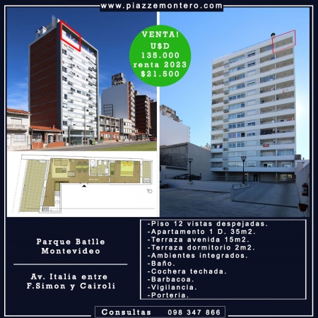 Apartamentos en Venta en Parque Batlle, Montevideo