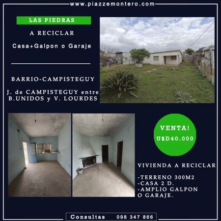 Casas en Venta en CAMPISTEGUY, Las Piedras, Canelones