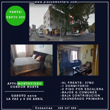 Apartamento en Venta en Cordón, Montevideo