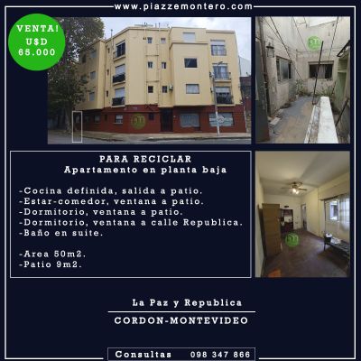 Apartamento en Venta en Cordón, Montevideo