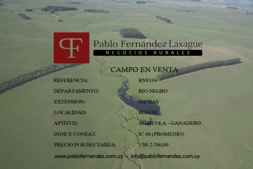 Campo / Chacra en Venta en Rolón, Río Negro