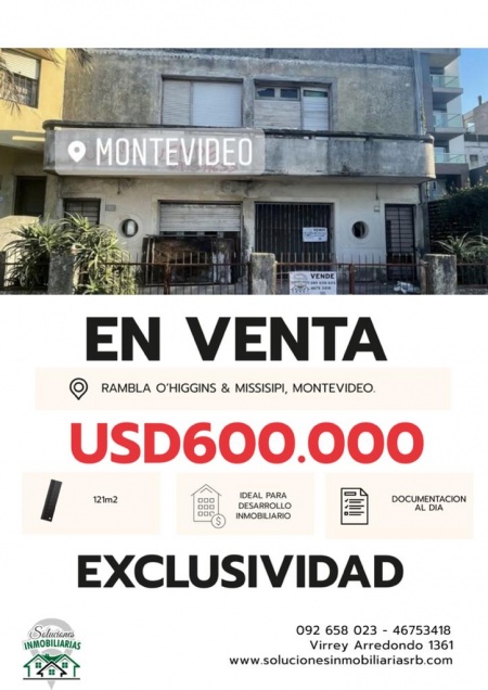 Casas en Venta en Punta Gorda, Montevideo
