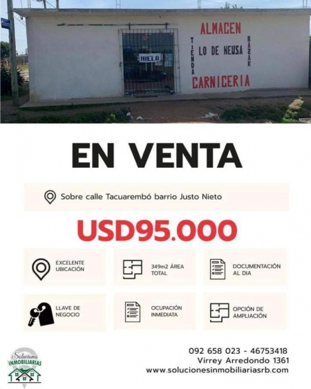 Inversión en Venta en JUSTO NIETO, Río Branco, Cerro Largo