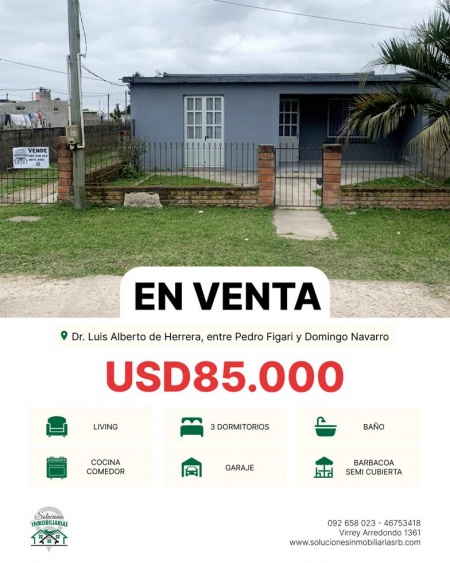 Casa en Venta en AIRES PUROS, Río Branco, Cerro Largo
