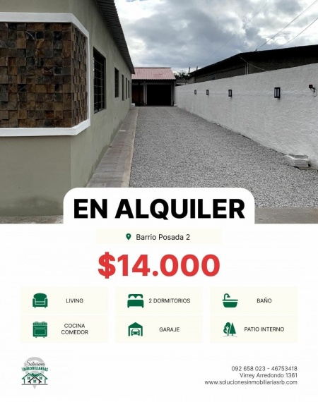 Casa en Alquiler en Río Branco, Cerro Largo