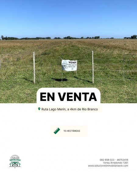 Terreno en Venta en Ruta Lago Merin, Río Branco, Cerro Largo