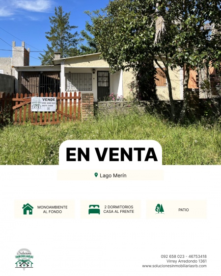 Casa en Venta en Lago Merín, Cerro Largo