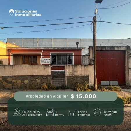 Casa en Alquiler en ZONA COMERCIAL, Río Branco, Cerro Largo