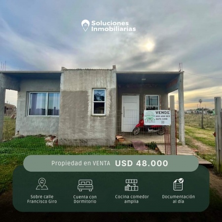 Casa en Venta en BATALLA SILVA, Río Branco, Cerro Largo