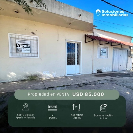 Casa en Venta en SANTOS CUADROS, Río Branco, Cerro Largo