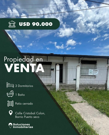 Casas en Venta en PUERTO SECO, Río Branco, Cerro Largo