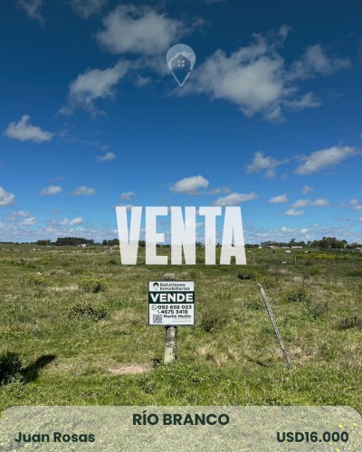 Terrenos en Venta en Juan Rosas, Río Branco, Cerro Largo
