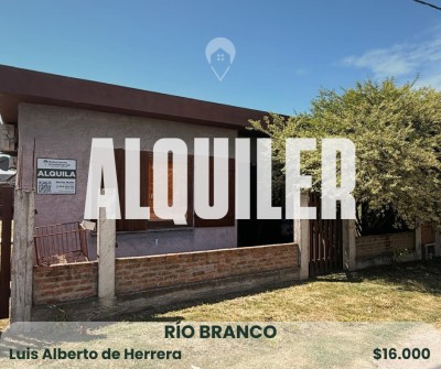 Casas en Alquiler en LUIS ALBERTO DE HERRERA, Río Branco, Cerro Largo