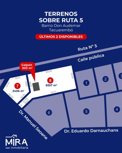 Terrenos en Venta en Tacuarembó, Tacuarembó
