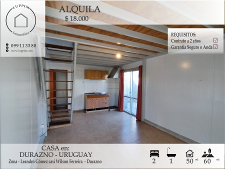 Casas en Alquiler en Ruta 5, Durazno , Durazno