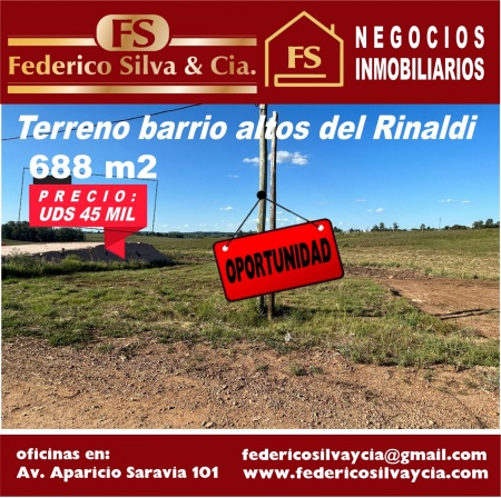 Terreno en Venta en Barrio Rinaldi, Tacuarembó, Tacuarembó