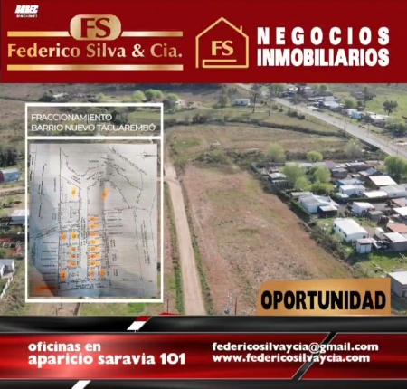 Terrenos en Venta en Barrio Nuevo Tacuarembo, Tacuarembó, Tacuarembó