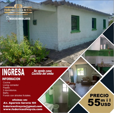 Casas en Venta en Cuchilla del Ombú, Tacuarembó, Tacuarembó