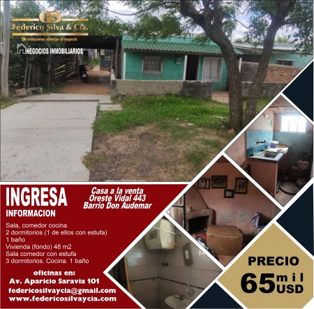 Casa en Venta en Barrio Don Audemar, Tacuarembó, Tacuarembó