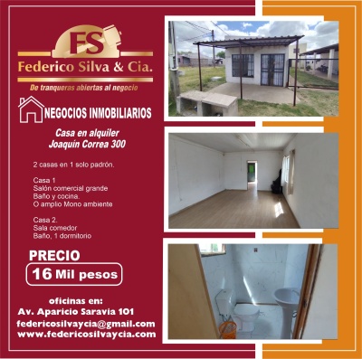 Casas en Alquiler en Centro, Tacuarembó, Tacuarembó