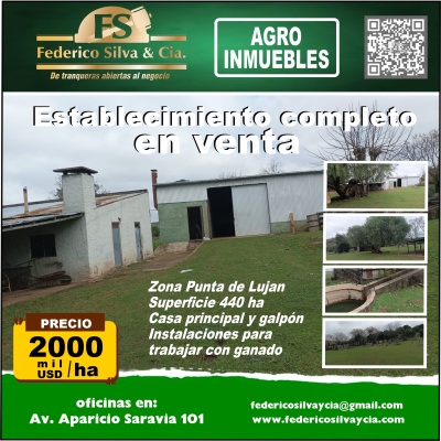 Campos y Chacras en Venta en Puntas del Lujan, Tacuarembó, Tacuarembó