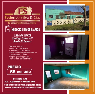 Casas en Venta en Barrio Etcheverry, Tacuarembó, Tacuarembó