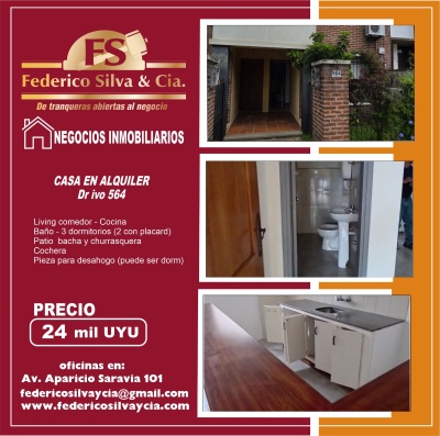 Casa en Alquiler en Centro, Tacuarembó, Tacuarembó