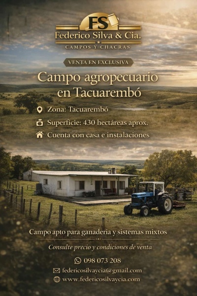 Campo en Venta en Tacuarembó, Tacuarembó
