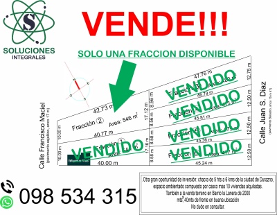 Terreno en Venta en ZONA UTEC, Durazno , Durazno