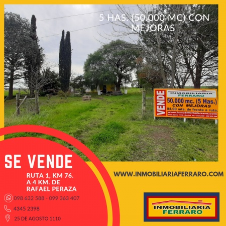 Campo / Chacra en Venta en CONAPROLE, Rafael Perazza, San José