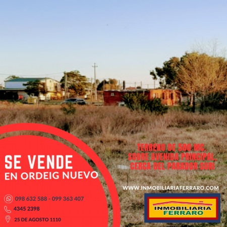 Terreno en Venta en ORDEIG NUEVO, Balneario Ordeig, San José