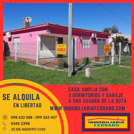 Casas y Apartamentos en Alquiler en ASERRADERO, Libertad, San José