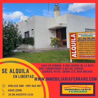 Casa en Alquiler en Libertad, San José