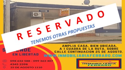 Casas y Apartamentos en Venta en CONTINUACIÓN 25 DE AGOSTO, Libertad, San José