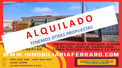Casas y Apartamentos en Alquiler en CENTRO, Libertad, San José