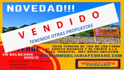 Terrenos en Venta en ORDEIG NUEVO, Balneario Ordeig, San José