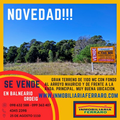 Terrenos en Venta en ORDEIG NUEVO, Balneario Ordeig, San José