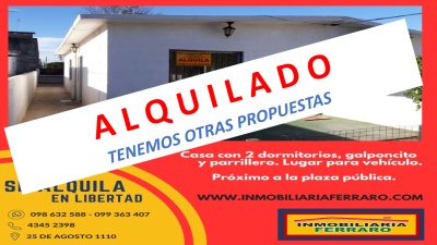 Casas y Apartamentos en Alquiler en CENTRO, Libertad, San José