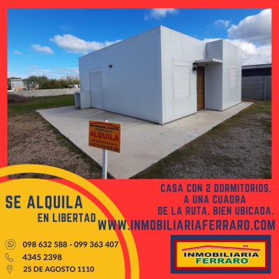 Casas y Apartamentos en Alquiler en EDISON CASI RUTA, Libertad, San José