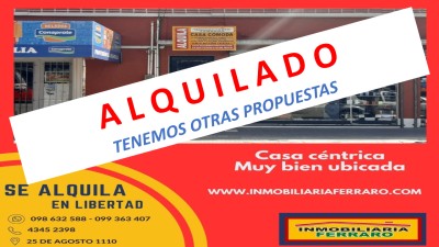 Casas y Apartamentos en Alquiler en CENTRO, Libertad, San José