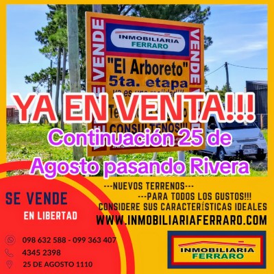 Terreno en Venta en EL ARBORETO, Libertad, San José