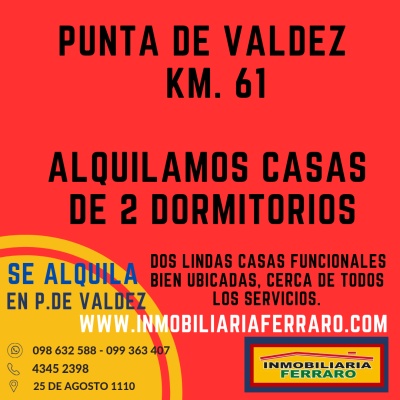 Casas y Apartamentos en Alquiler en Puntas de Valdez, San José